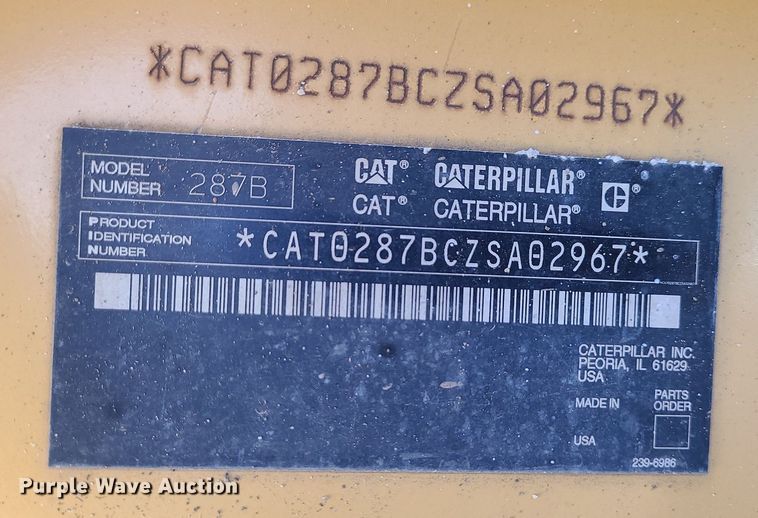 image for item JG9375 2006 Caterpillar 287B  tracked skid steer loader