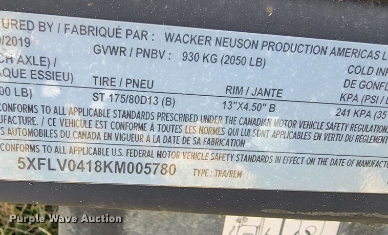 image for item JL9339 2019 Wacker Neuson LTV6L  light plant