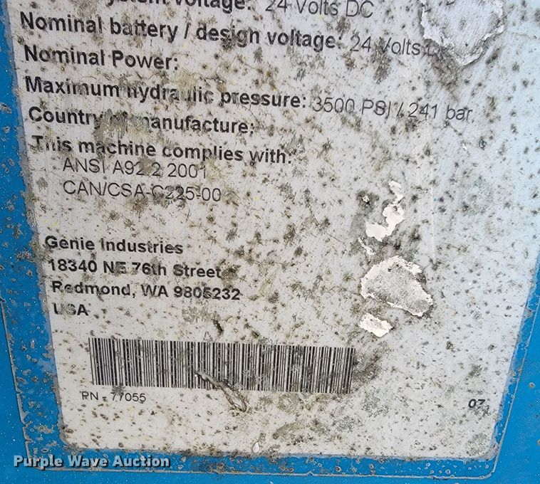 image for item JL9349 2007 Genie TZ-34-20  boom lift