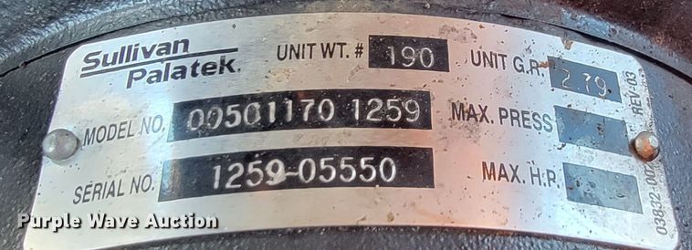 image for item JL9350 Sullivan D18506JDB  air compressor