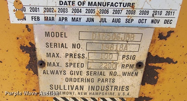 image for item JL9351 Sullivan D18506JDB  air compressor