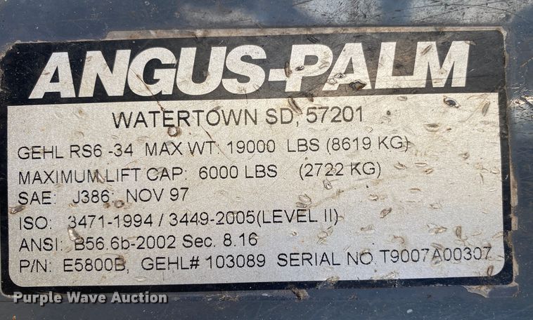 image for item KB9597 2008 Gehl RS6-34  telehandler