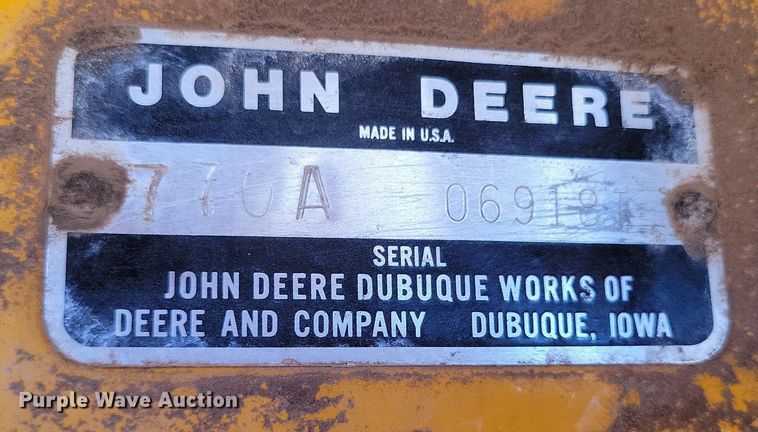 image for item KD9289 1978 John Deere 770A  motor grader