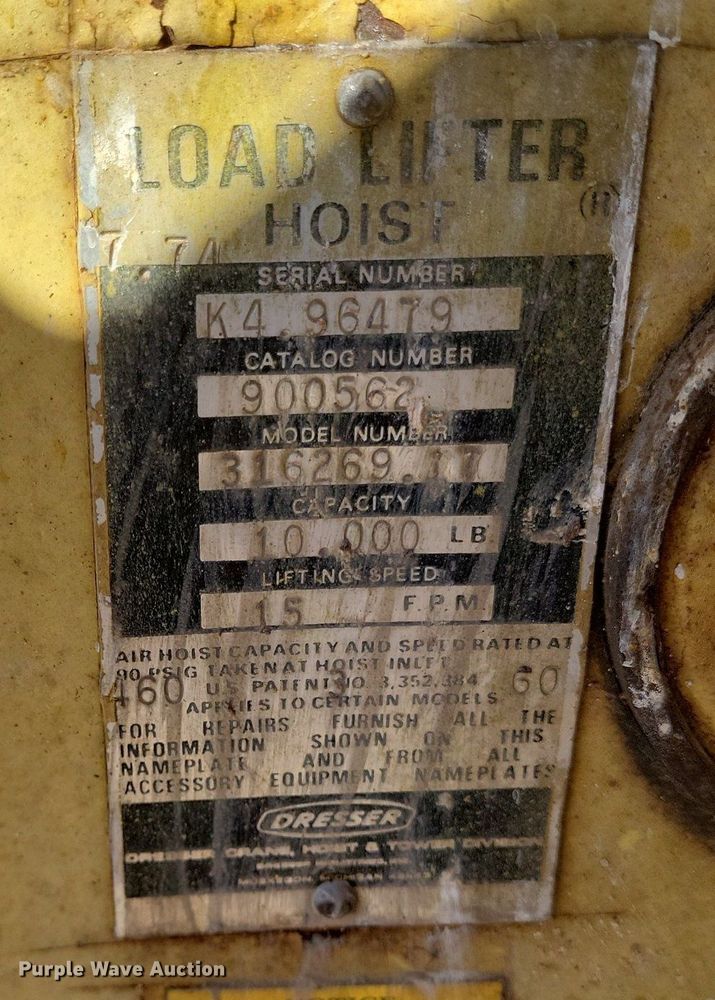 image for item KD9299 Dresser  overhead crane