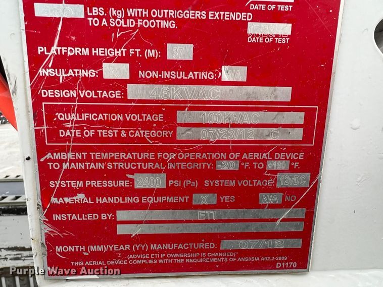 image for item KR9566 2016 Ford F550 Super Duty  bucket truck