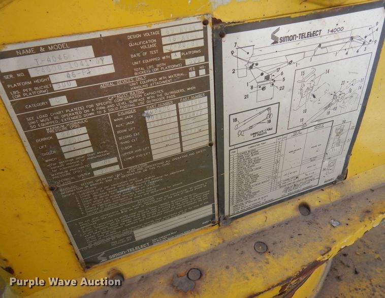 image for item KU9823 2001 International 4900  bucket truck