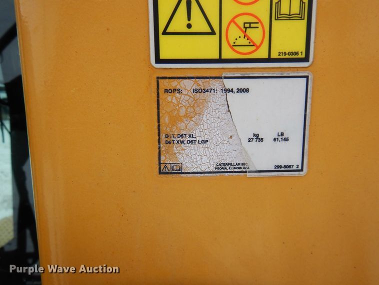 image for item KU9828 2015 Caterpillar D6T LGP  dozer