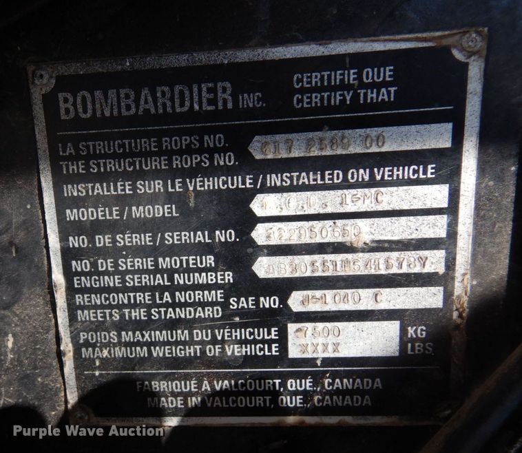 image for item KU9841 Bombardier MCD-1MC  track carrier with digger derrick