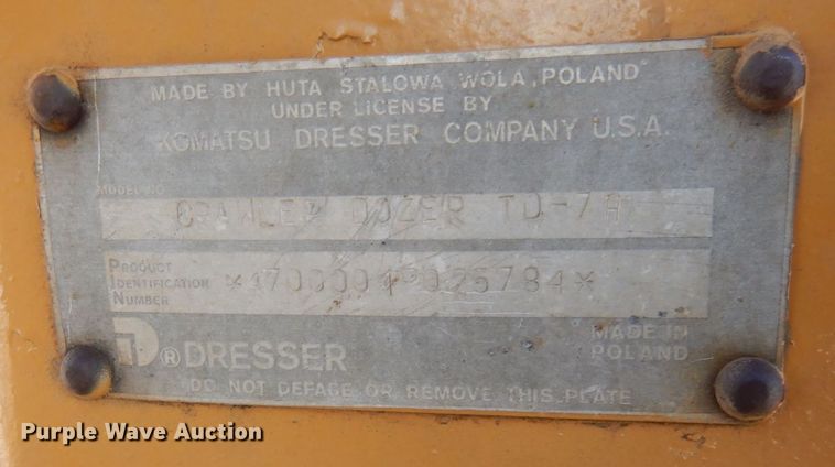 image for item KU9845 1995 Dresser TD-7H  dozer
