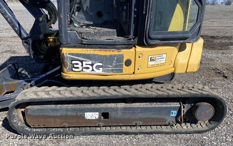 image for item KW9009 2017 John Deere 35G  mini excavator