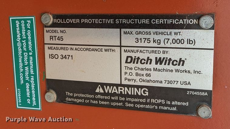 image for item LF9685 Ditch Witch RT45  trencher