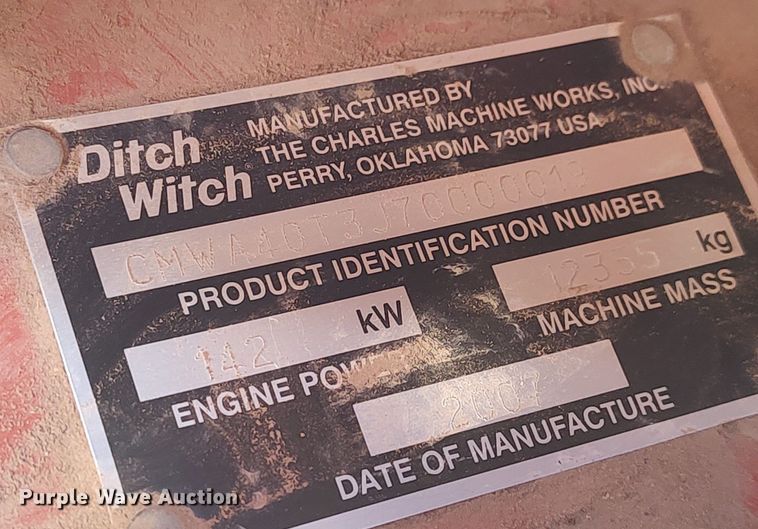 image for item LG9585 2007 Ditch Witch JT4020 Mach 1  directional boring unit