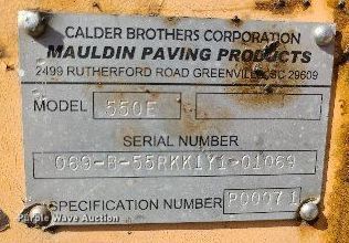 image for item LH9824 Mauldin 550E  paver