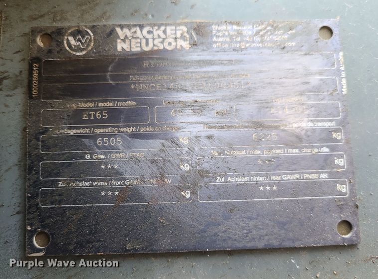 image for item LH9854 Wacker Neuson ET65  mini excavator