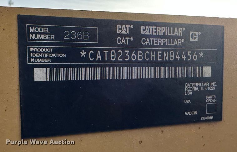 image for item LN9070 2006 Caterpillar 236B  skid steer loader