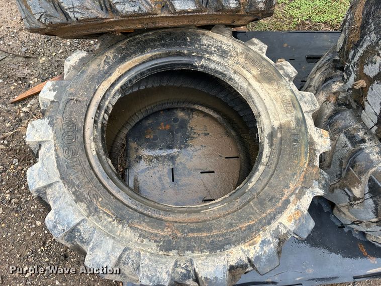 image for item LN9108 (4) Case 12-16.5 skid steer tires and wheels