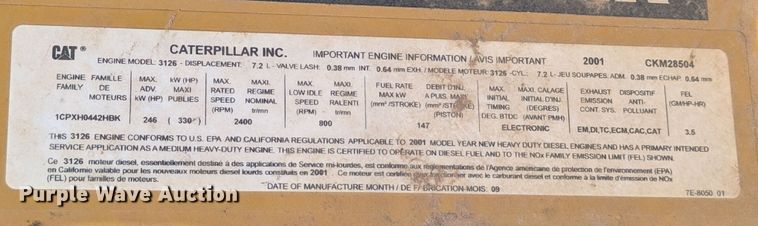 image for item LP9214 2002 Chevrolet C7500  bucket truck