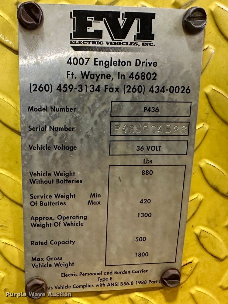 image for item LT9074 (2) EVI P436 utility carts