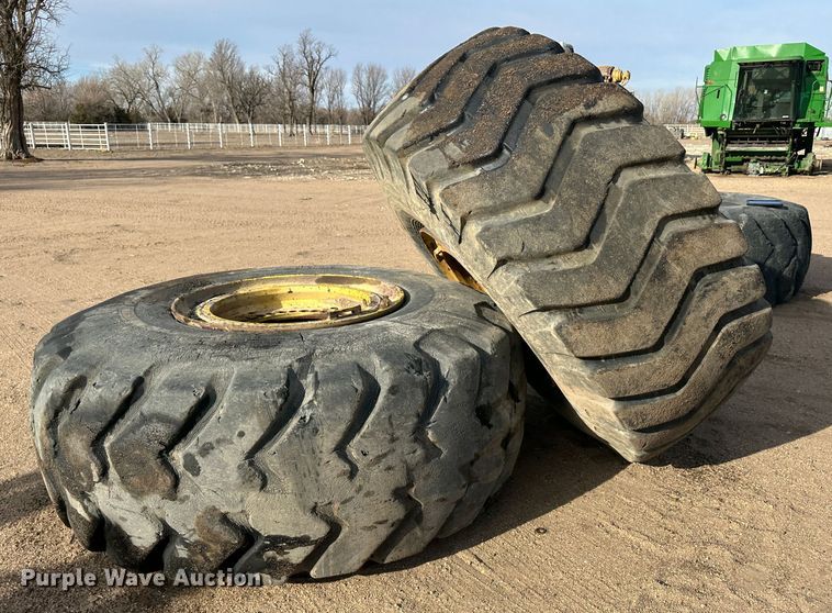 image for item LT9180 (2) 29.5-29 tires and wheels