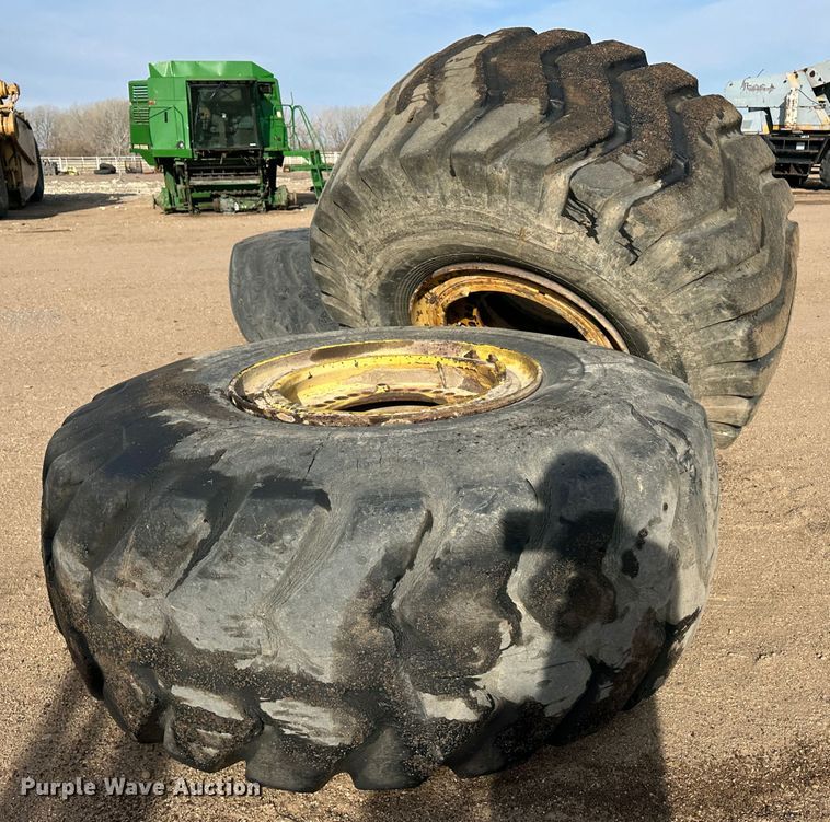 image for item LT9180 (2) 29.5-29 tires and wheels