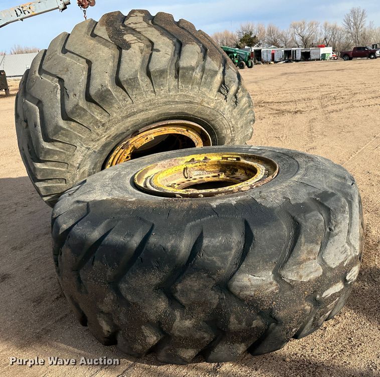 image for item LT9180 (2) 29.5-29 tires and wheels