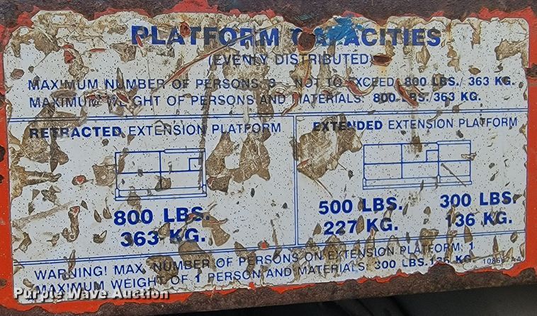 image for item LV9326 1999 Sky Jack SJIII 3220  scissor lift