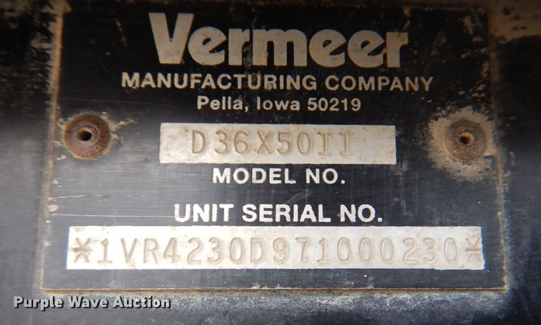 image for item MC9812 2007 Vermeer D36X50 Series II  directional boring unit