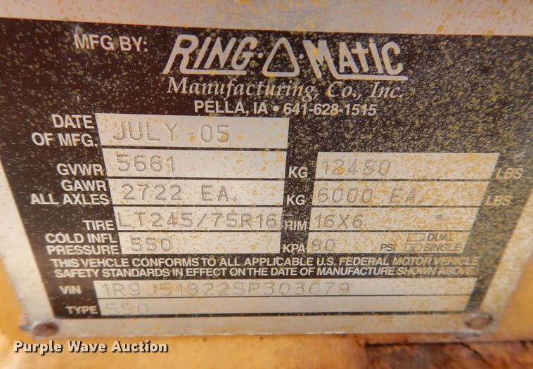 image for item MC9833 2005 Vermeer Ring-o-matic 550  vacuum excavator