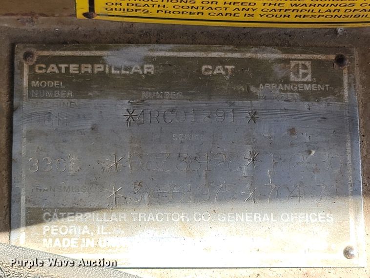 image for item ME9049 1987 Caterpillar D6H Series II  dozer