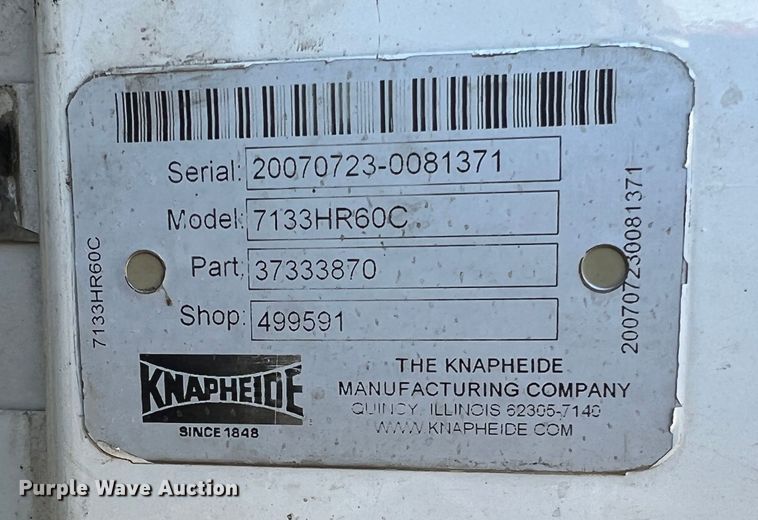 image for item MM9148 Knapheide 7133HR60C  service bed