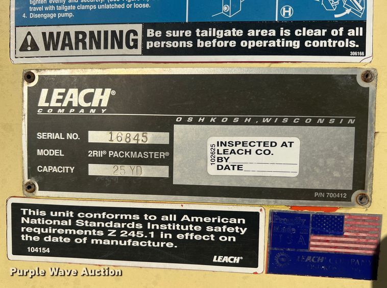 image for item MM9150 2002 Crane Carrier Low Entry  refuse truck