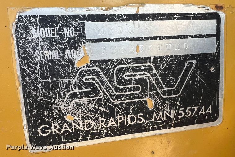 image for item MM9184 1996 ASV MD70  tracked skid steer loader