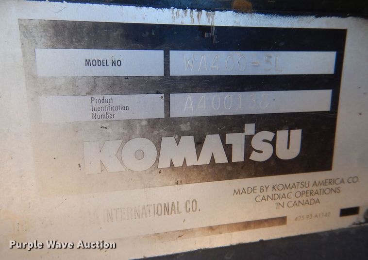 image for item MP9093 2003 Komatsu WA400-5L  wheel loader