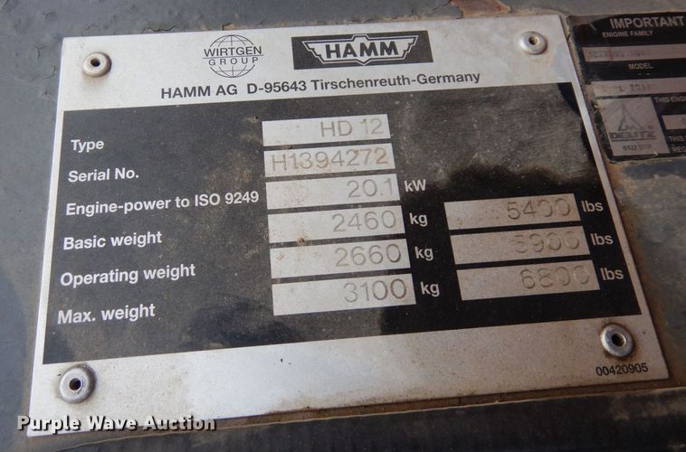image for item AF9284 2005 Hamm HD12  double drum vibratory roller