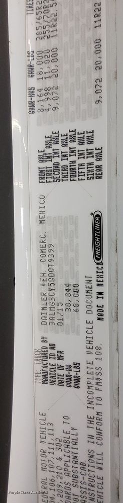 image for item AF9325 2016 Freightliner 114SD  dump truck