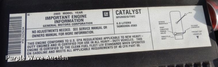 image for item AF9329 2005 Chevrolet Silverado 2500HD  pickup truck