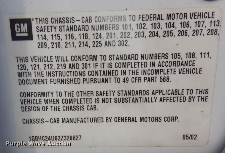 image for item AF9331 2002 Chevrolet Silverado 2500HD  utility bed pickup truck