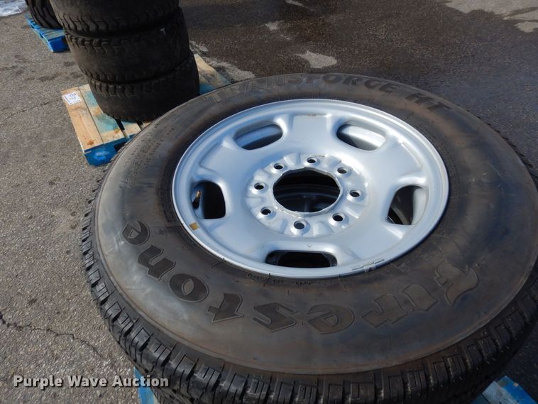 image for item DQ7296 (4) Firestone LT245/75R17 tires and wheels