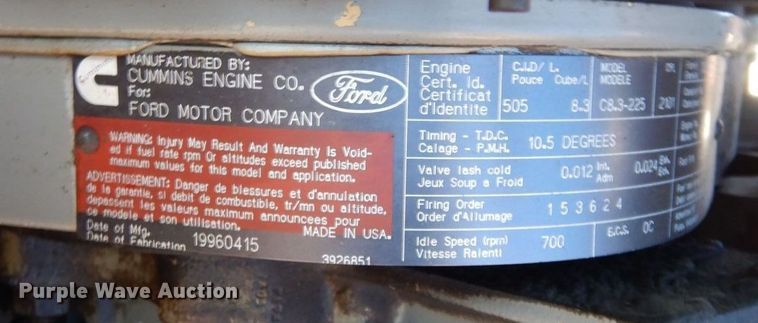 image for item KU9731 1997 Ford LNT8000  oil distributor truck