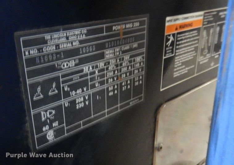 image for item KU9800 Lincoln Power MIG 255  welder