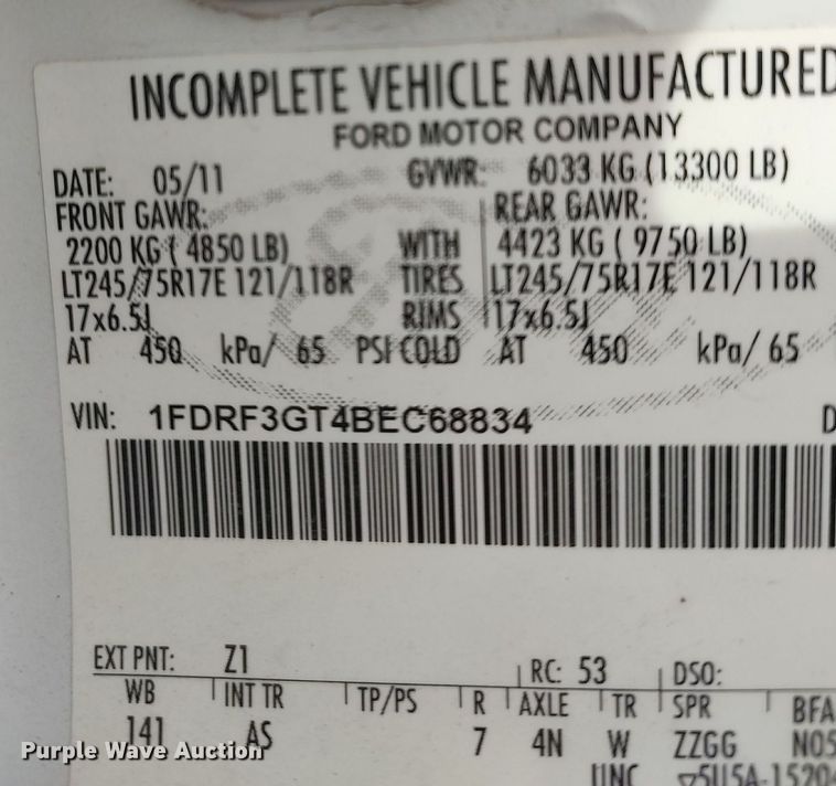 image for item DG5365 2011 Ford F350 Super Duty  dump bed pickup truck