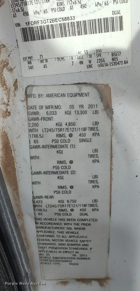 image for item DG5366 2011 Ford F350 Super Duty  dump bed pickup truck