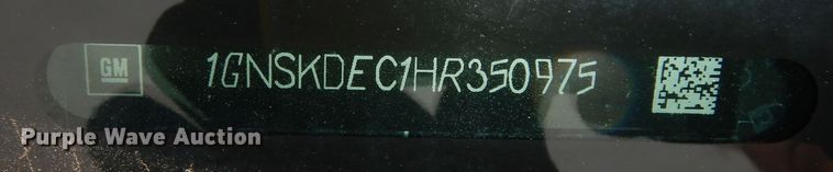 image for item DK7669 2017 Chevrolet Tahoe Police  SUV