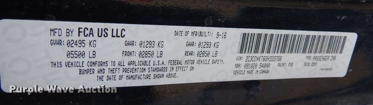 image for item DN6313 2016 Dodge Charger Police