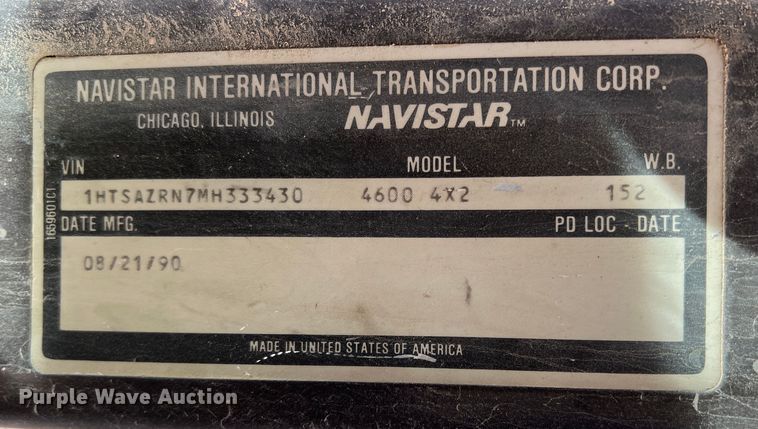 image for item DP0026 1991 International 4600  bucket truck