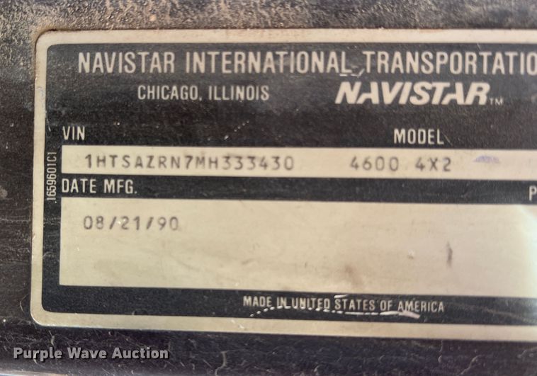 image for item DP0026 1991 International 4600  bucket truck