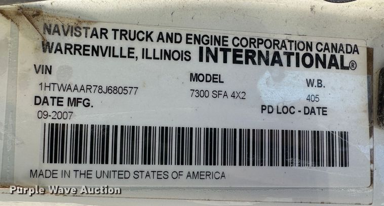 image for item DR6057 2008 International 7300  dump truck