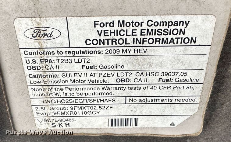 image for item DR6082 2009 Ford Escape Hybrid  SUV
