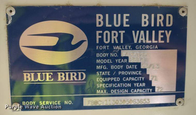 image for item DR8255 2014 Blue Bird Vision  school bus