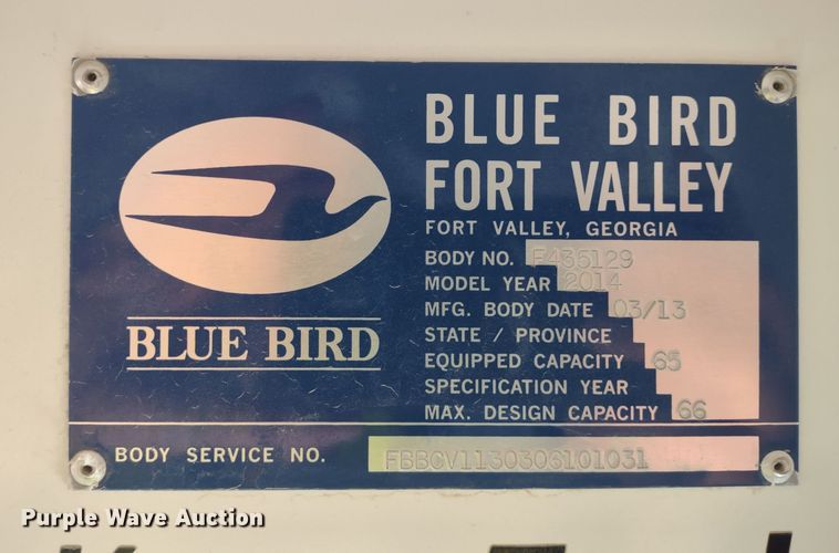 image for item DR8256 2014 Blue Bird Vision  school bus